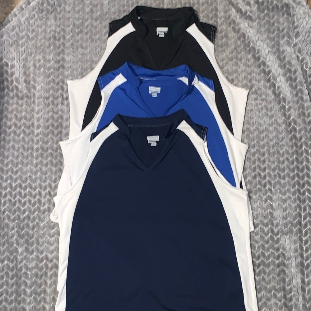 Augusta Sportswear Sleeveless Golf‎ Jerseys.  Lot of 3 Tops.  Size 2XL.